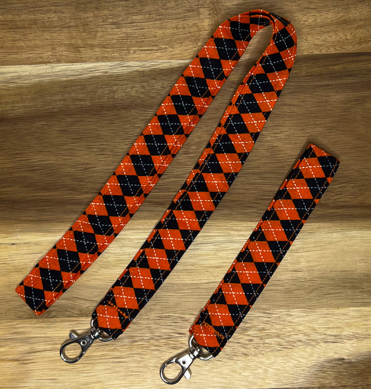 Black & Orange Argyle